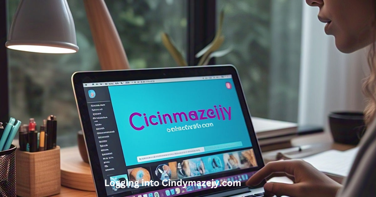 Logging into Cindymazejy.com 